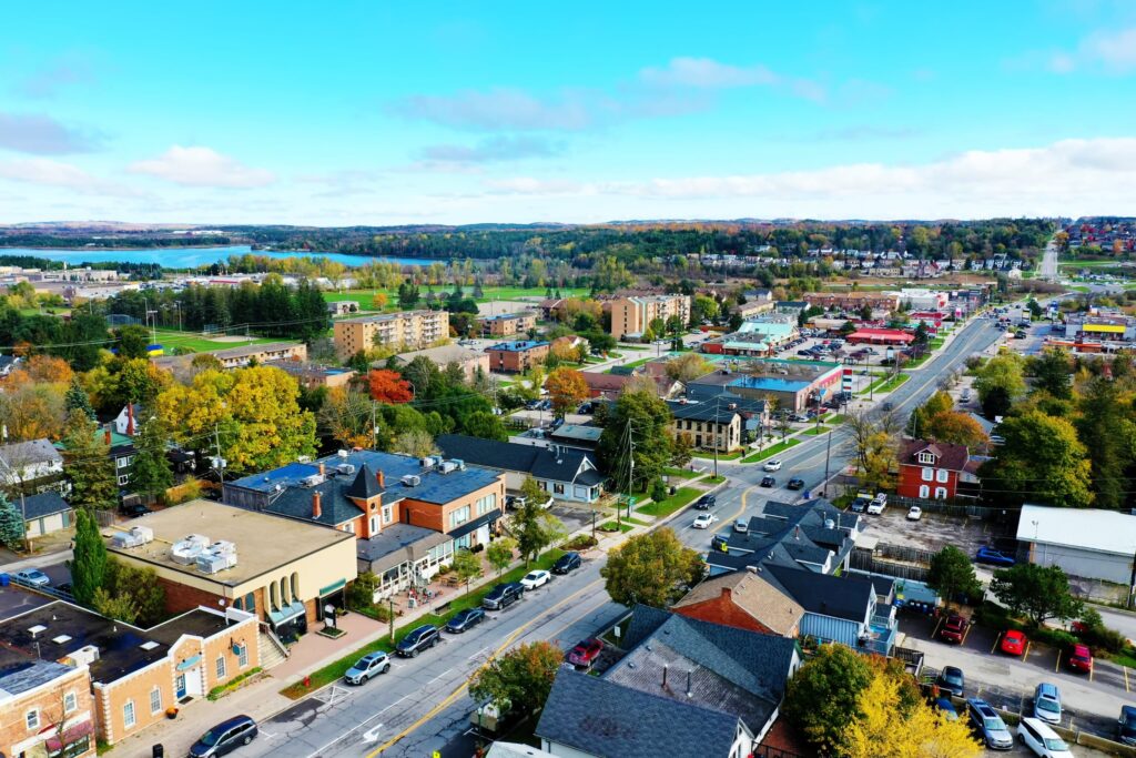 Aerial view of Orangeville